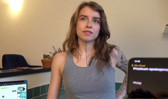 Tattooed likes to stretch her pussy on a cool cock from the first person 