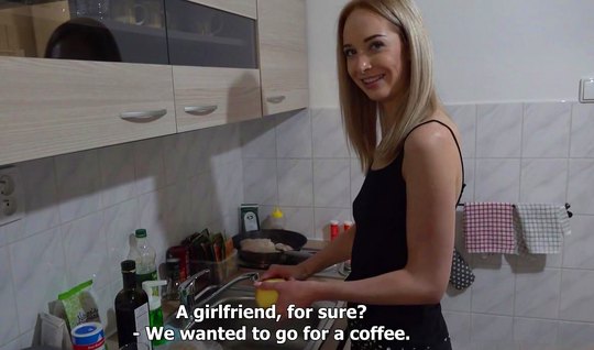 Slim girl fed the guy and satisfied him a hundred from the first person 