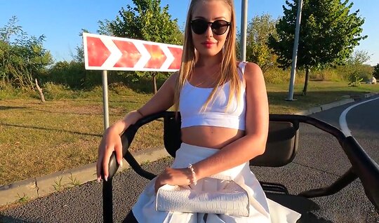 Russian slut fell for a pickup truck and enjoyed a dick 