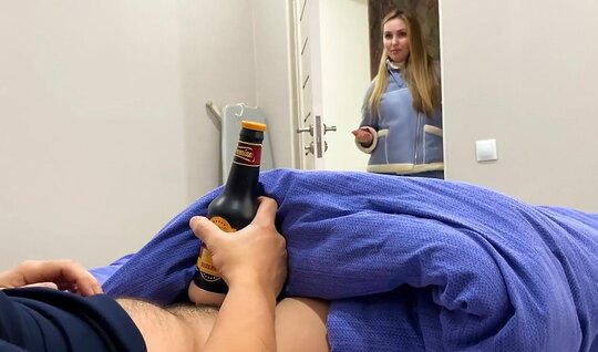 Stepson tried his mothers wet pussy instead of a sex toy 