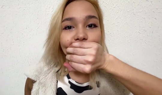 Russian girl got into rough sex with a lustful neighbor 