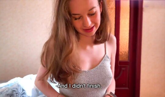 Russian bitch cheated on her boyfriend with a lustful guy 