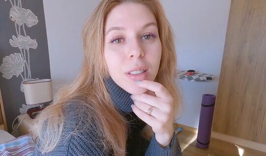 Russian blonde agreed to try anal with her best friend 