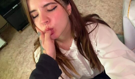 Russian student returns home and immediately sucks 