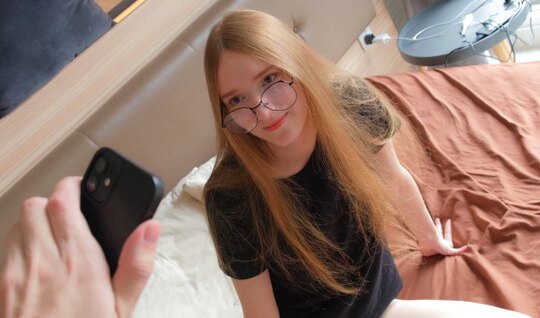 Russian sister succumbed to blackmail and now sucks brother 