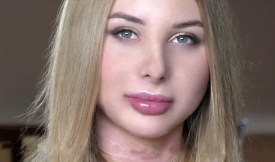 Russian girl takes male sperm to his delicate body 
