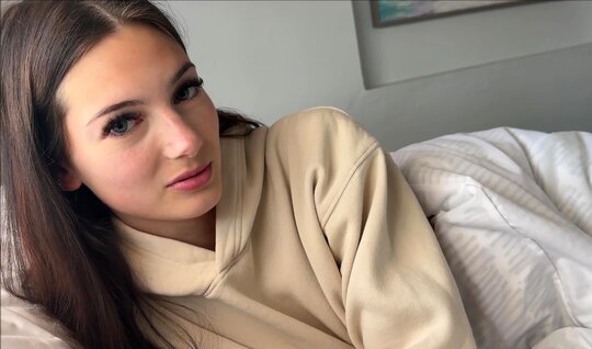 In close-up porn, a girl gives a great blow job to her friend 