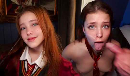 ⁣The redhead and the guy staged role-playing games with anal penetration 
