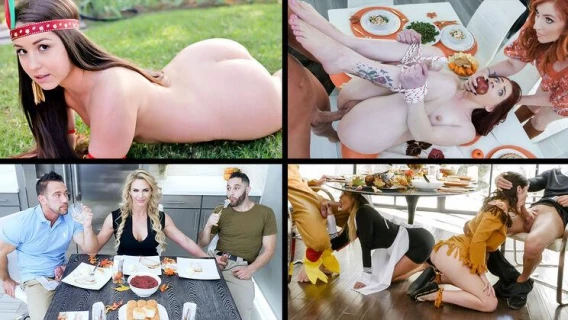 Team Skeet Selects | Thanksgiving Sluts Compilation (Brooklyn Chase, Rosalyn Sphinx, Lauren Phillips) 