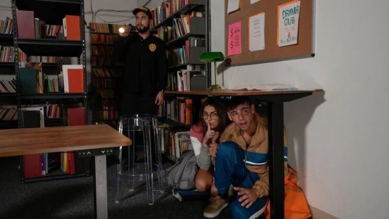 Crazy College GFs | Getting Lucky In The Library (Selina Bentz, Kai Jaxon) 