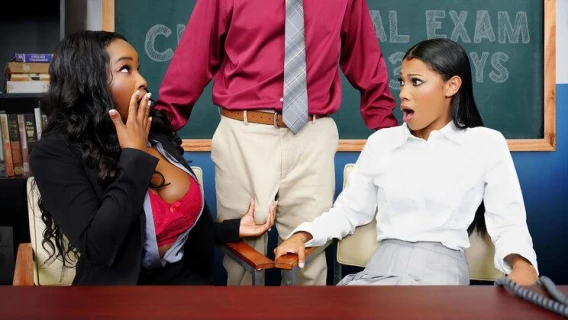 Perv Principal | Just Like In High School (Naomi Foxxx, Eden West, Peter Fitzwell) 