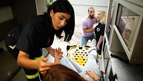 Work Me Harder | Emergency Threesome (James Angel, Roxie Sinner, Jenna Starr) 