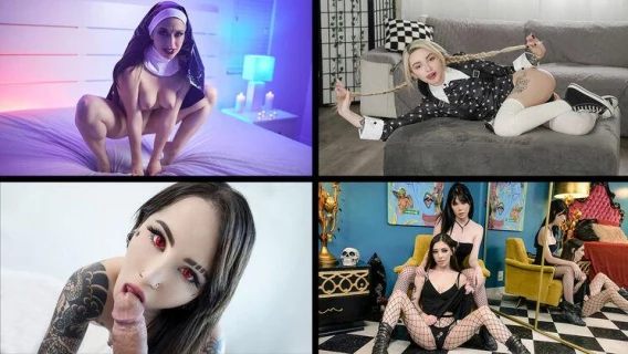 ⁣Team Skeet Selects | Spooky Goth Babes Compilation (Harlowe Blue, Lola Fae, Eden West) 