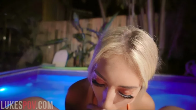 Fit Kitty Gets Creampied By The Pool 