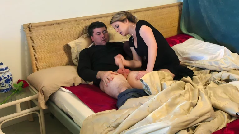 Sexy Stepmom Gives Her Stepson A Hand Job 