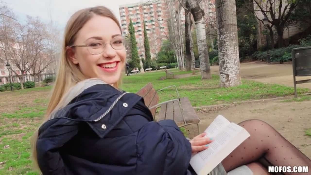 Blonde Nerd Loves Public Fucking  