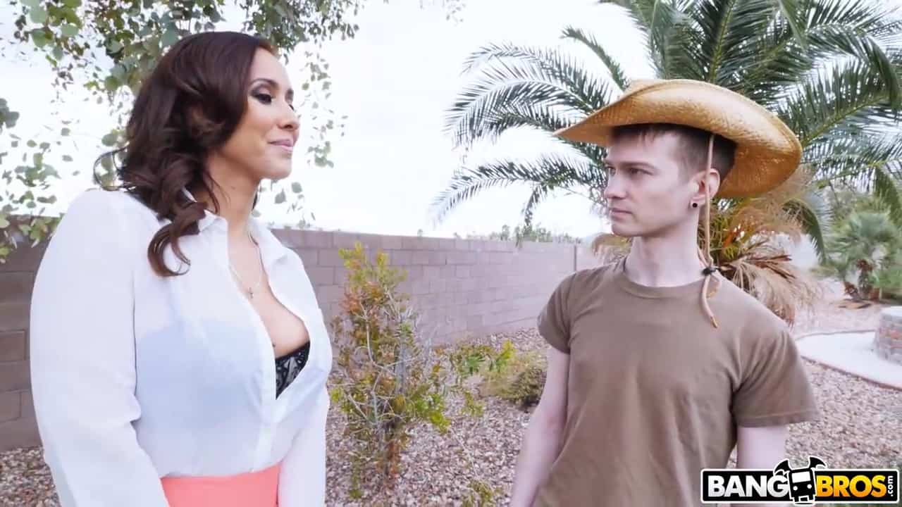 Horny MILF Dominating The Gardener  