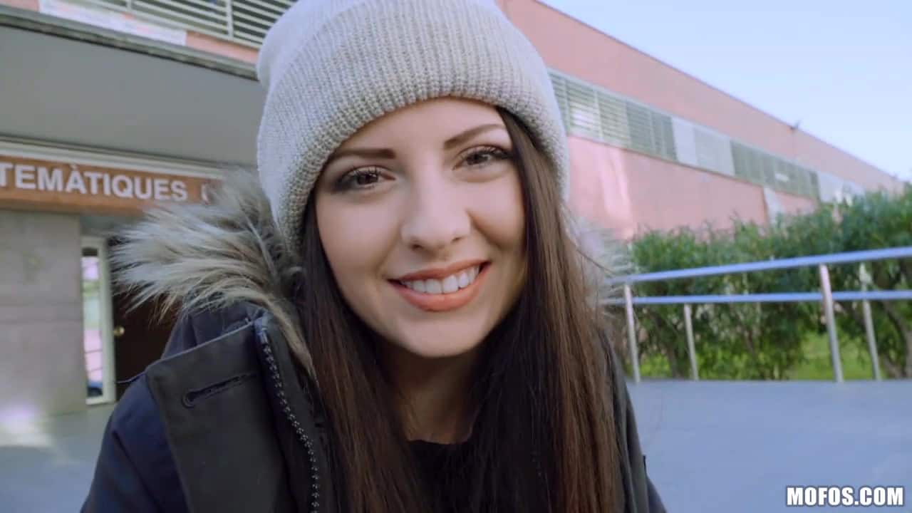 Italian Cutie Rides Dick At School  