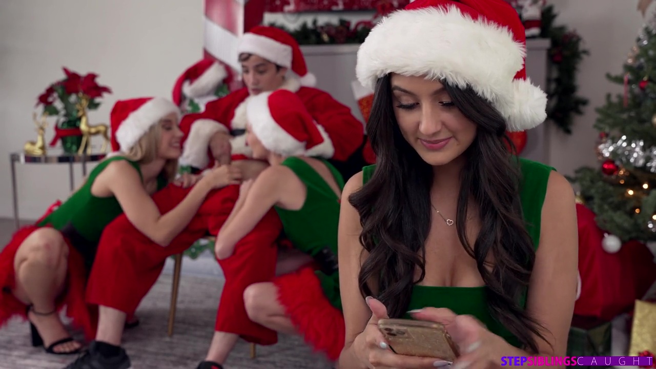 Stepsister And Her Friends Want Dick For Christmas  
