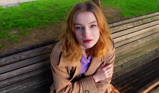 Russian chick sucks the dick of a young pick-up artist with pleasure 
