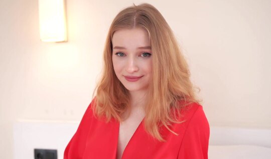 Russian blonde is always ready to give bright pleasure 