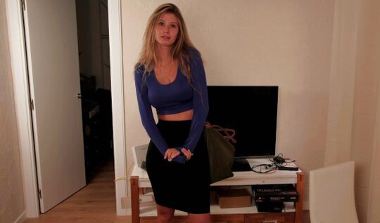 Russian blonde is ready to give a blowjob and fuck as a friend 