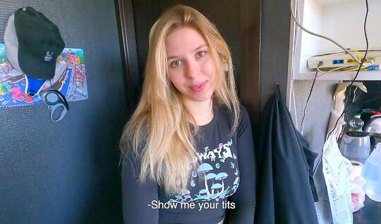 Russian girl is not against a quickie with a friend 