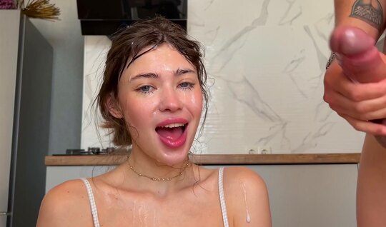 In homemade porn, a guy roughly fucks a Russian bitch in the mouth 