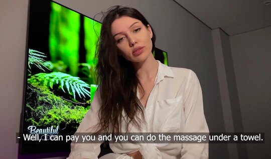 Russian beauty gives a great dick massage to a friend 