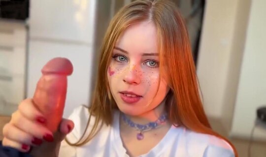 Young bitch talentedly makes a blowjob to his boyfriend 