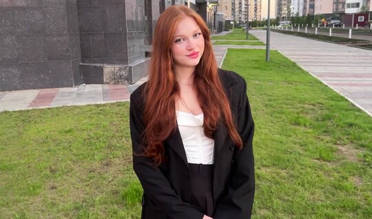 Red -haired man met with a guy and made a blowjob to him 