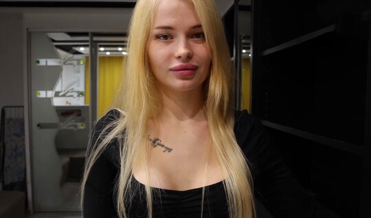 ⁣Russian neighbor conquered a lonely guy with her tits 