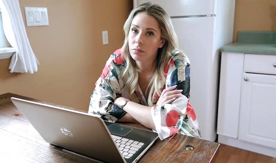 Mom right in the bedroom is ready to shoot home fucking with a guy 