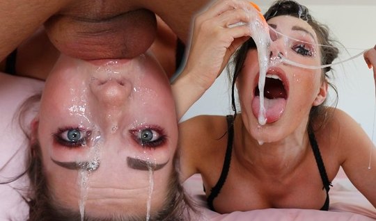 After royal blowjob, sultry nipple greedily swallows cum 
