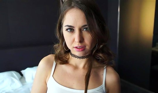 The brunette got cancer and was ready for hard sex in bed 