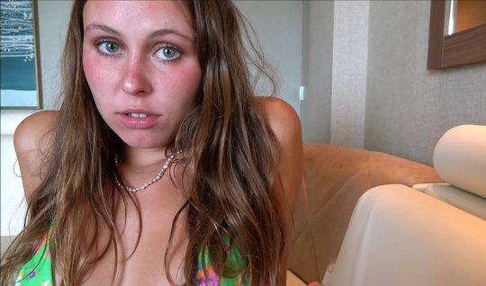 The guy fucks his half-sister in the pussy from the first person 
