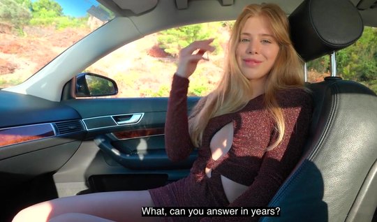 The blonde jumped into the car to the pickup truck and got a dick in anal 