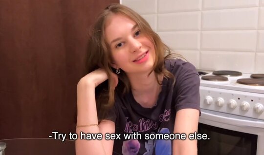 Russian neighbor tried a hot shaft and finished 
