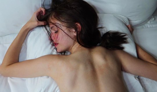 A young girl jumped on a guys cock as soon as she woke up 